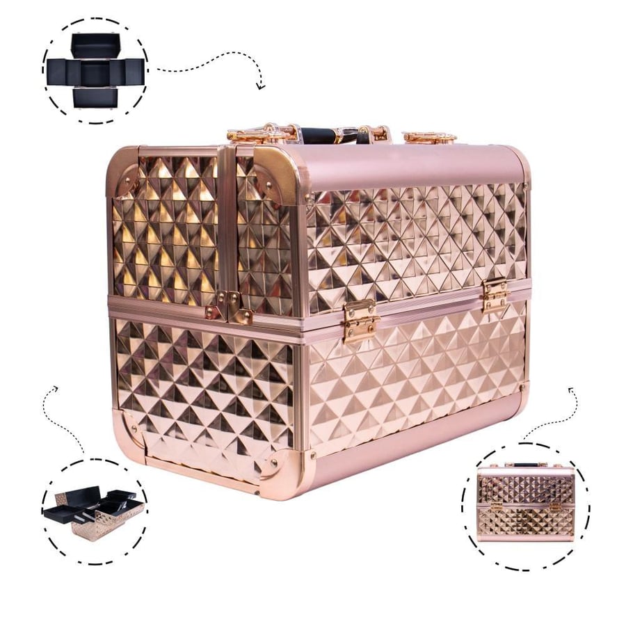 Global Star - Makeup bag pink gold color 2321