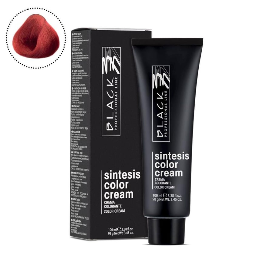 F666 hair dye black color bright red number