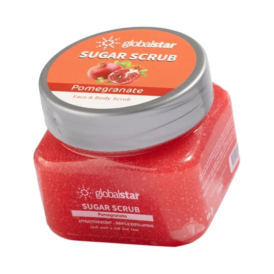 Global Star sugar scrub for face and body with pomegranate 300 grams