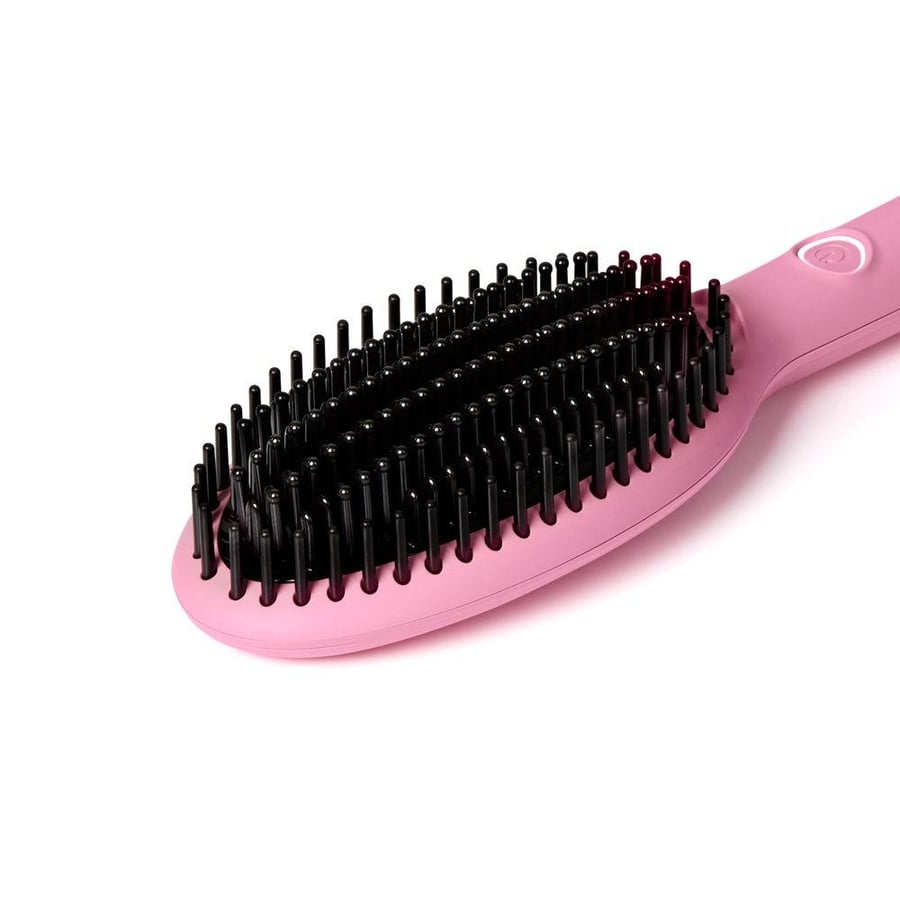 GHD hairbrush, heat, slide, pink color