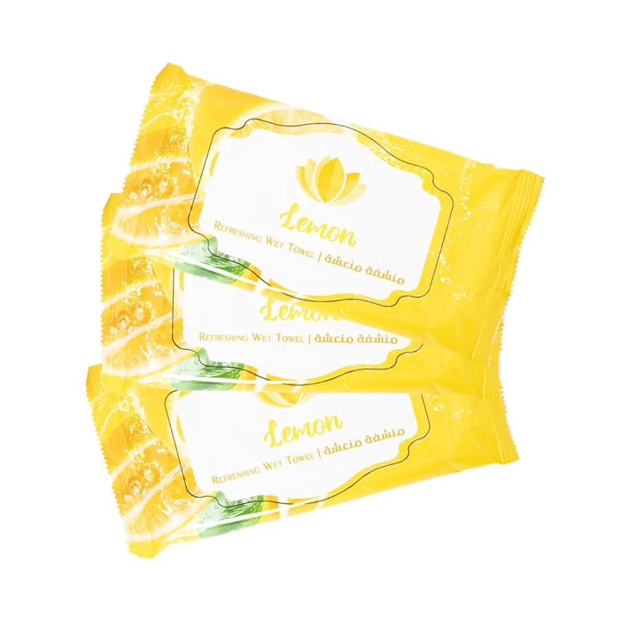 Refreshing damp face towel lemon 25 pieces