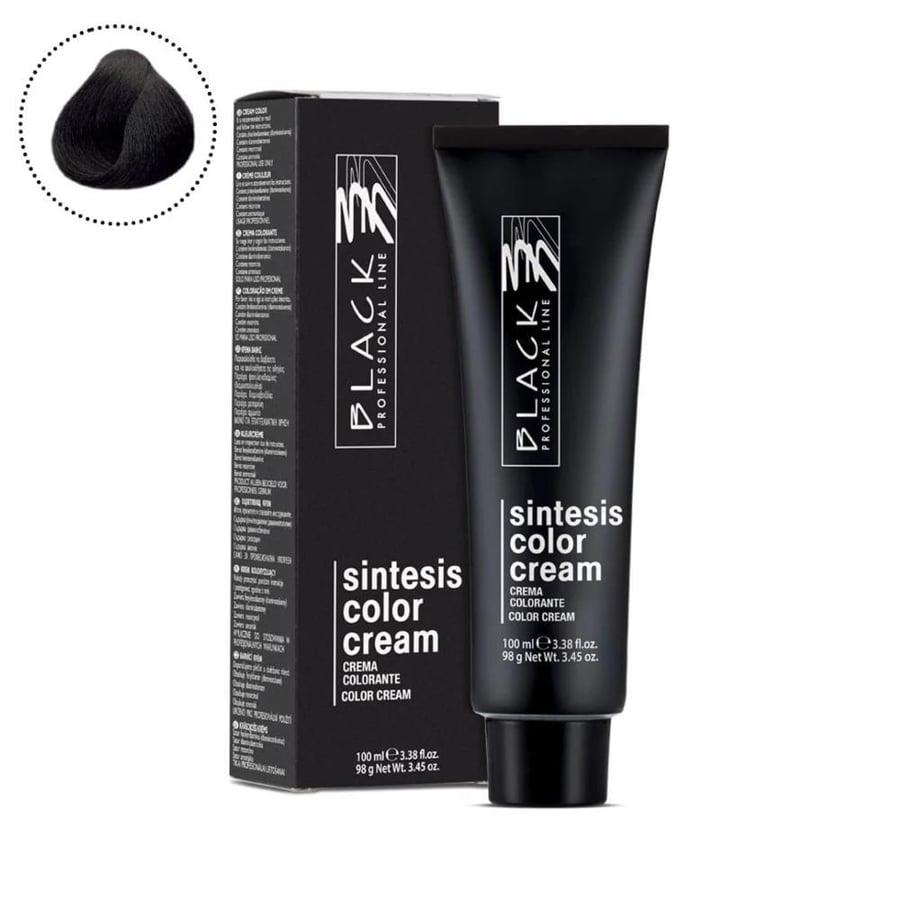 Black hair dye black 1.0