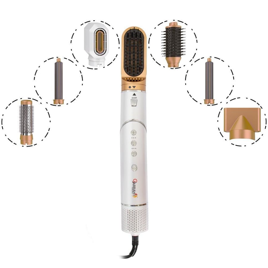 Hairdresser brush hairdryer 7 in 1 (seven attachments) GJ-3226