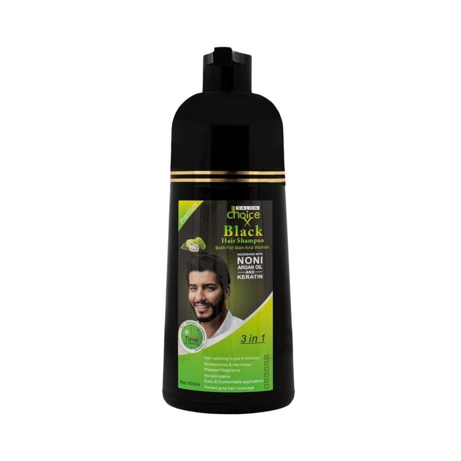 Hair dye shampoo from Choise Salon for both genders, black color