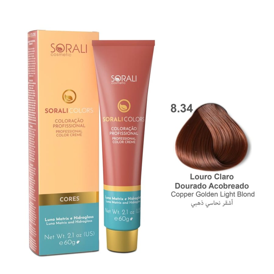 Soraley dye light blonde metallic copper -8.34