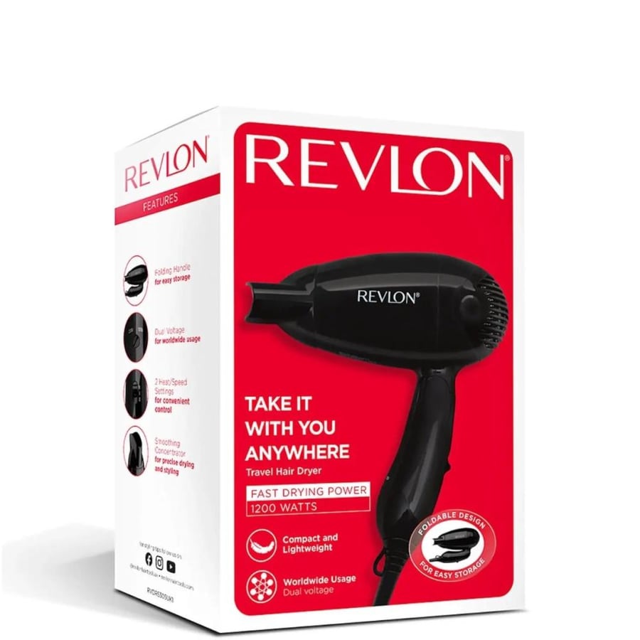 Foldable hair dryer for travel, 1200 watts