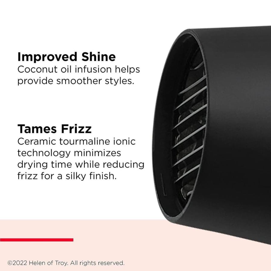 Revlon hair dryer enhanced with coconut oil - hair thickening and easy styling RVDR5317ARB