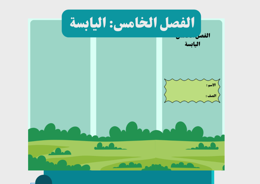 صورة مطوية اليابسة علوم ثاني ابتدايي جاهزة للطباعة