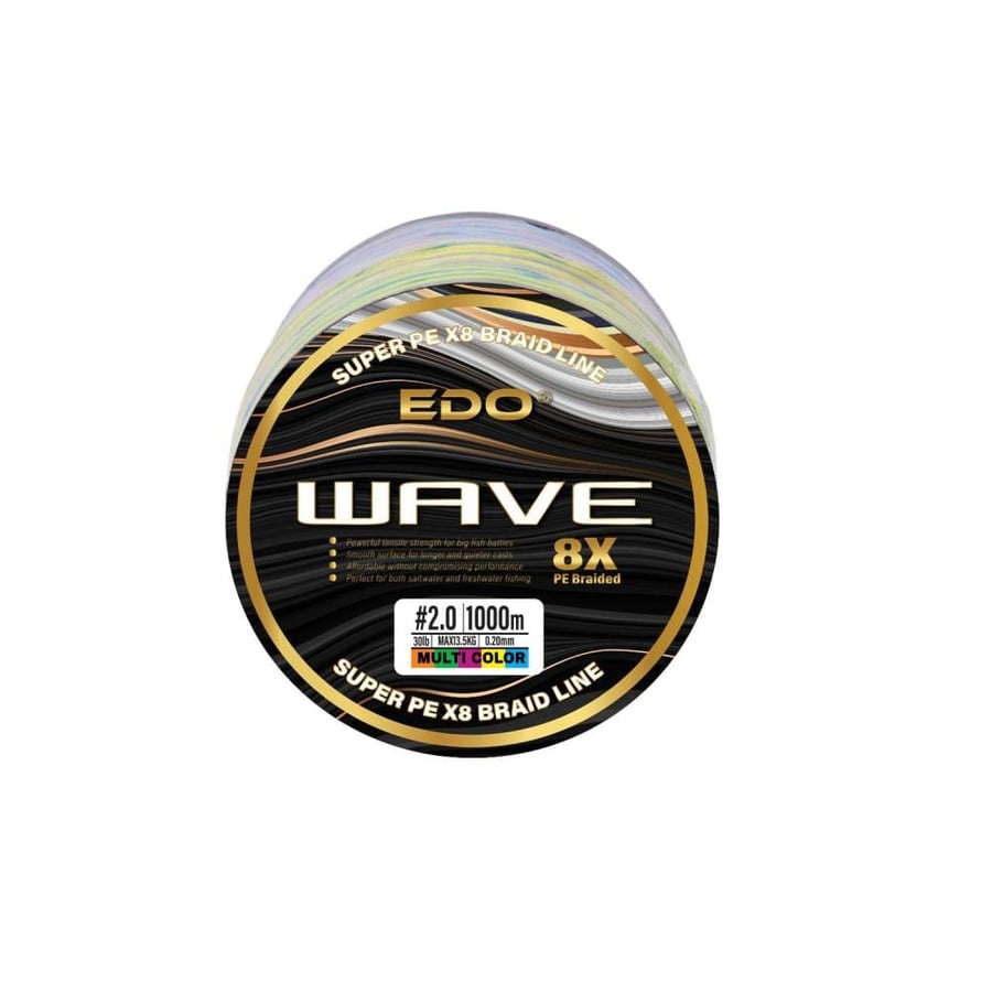 EDO WAVE Super PE X8 Braided Fishing Line 1000M Multicolor