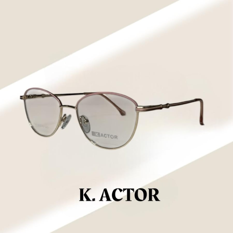 نظارة طبية من K.ACTOR باللون الذهبي والوردي
