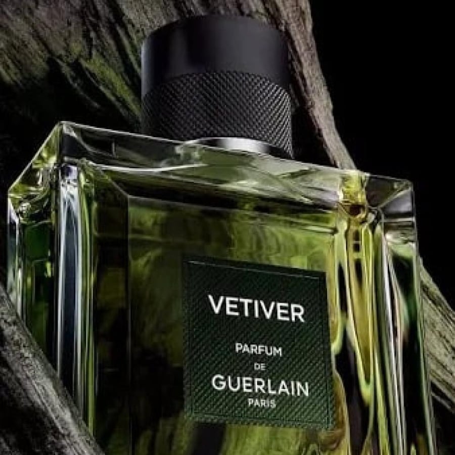 عطر جيرلان فيتيفر بارفيوم الرجالي 100 مل بالزجاجة المربعة والملصق الاخ