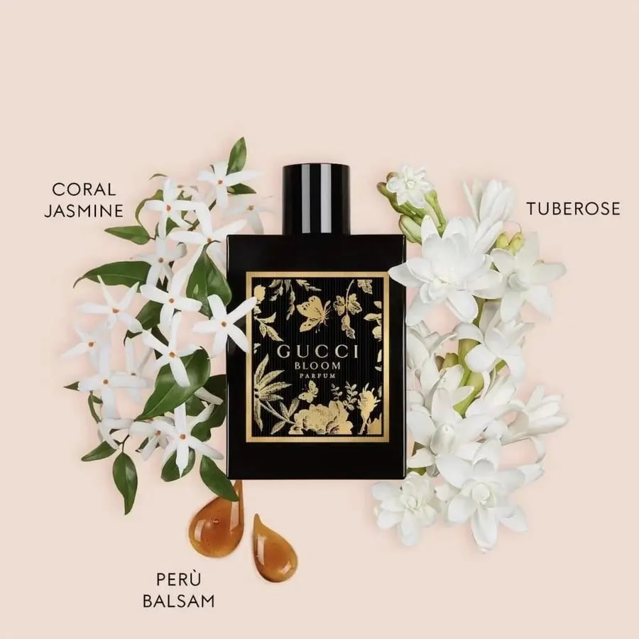 عطر قوتشي بلوم بارفيوم النسائي 100 مل Gucci Bloom Parfum زجاجة سوداء م