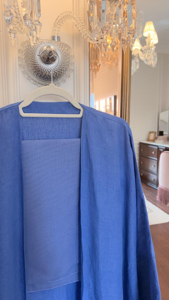 Fairy blue linen abaya