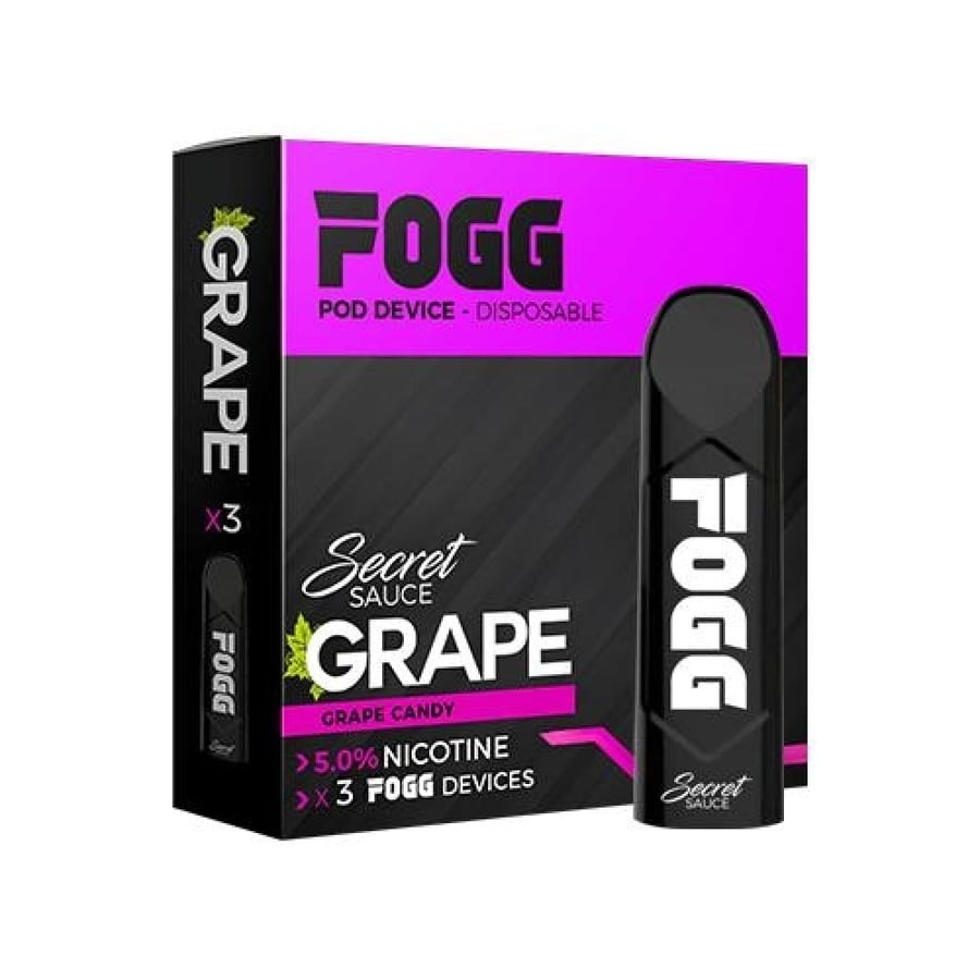 سحبة سيجارة فوج عنب - FOGG GRAPE SaltNic Pod–pack of 3