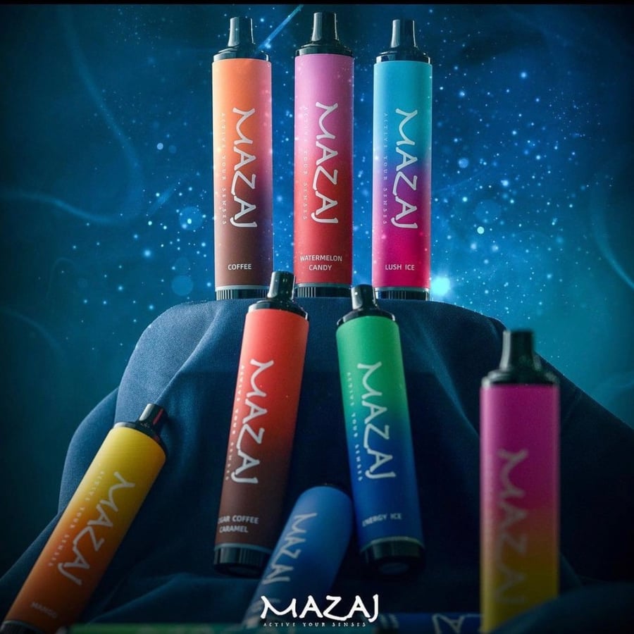 سحبة مزاج ديموند توت ازرق بارد 5000 موشة - MAZAJ Diamond Blueberry Ice 5000 puffs