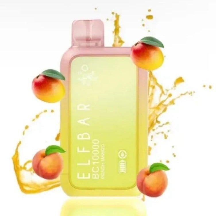 سحبة ايلف بار 10000 موشة خوخ مانجو ELF BAR BC10000 PEACH MANGO 10K PUFFS