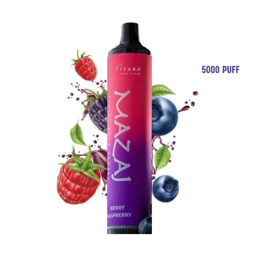 سحبة مزاج ديموند عنب توت 5000 موشة - MAZAJ Diamond Berry Raspberry 5000 puffs