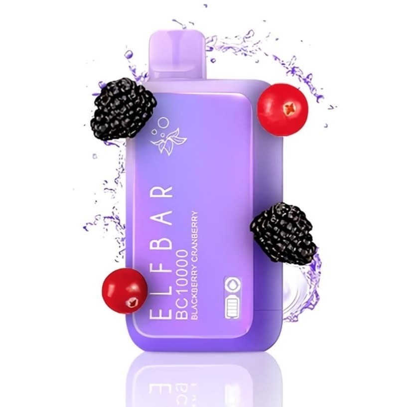سحبة ايلف بار 10000 موشة توت بري ELF BAR BC10000 BLACKBERRY CRANBERRY 10K PUFFS
