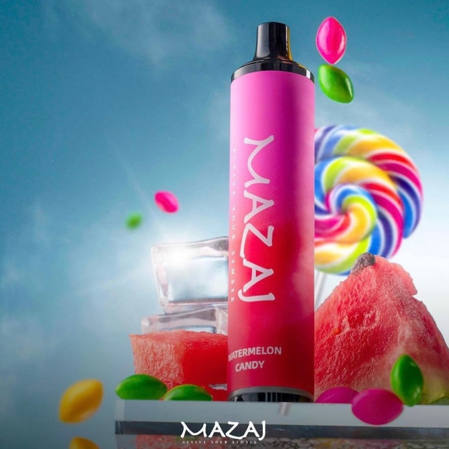 سحبة مزاج ديموند حلوي البطيخ 5000 موشة - MAZAJ Diamond Watermelon Candy 5000 puffs