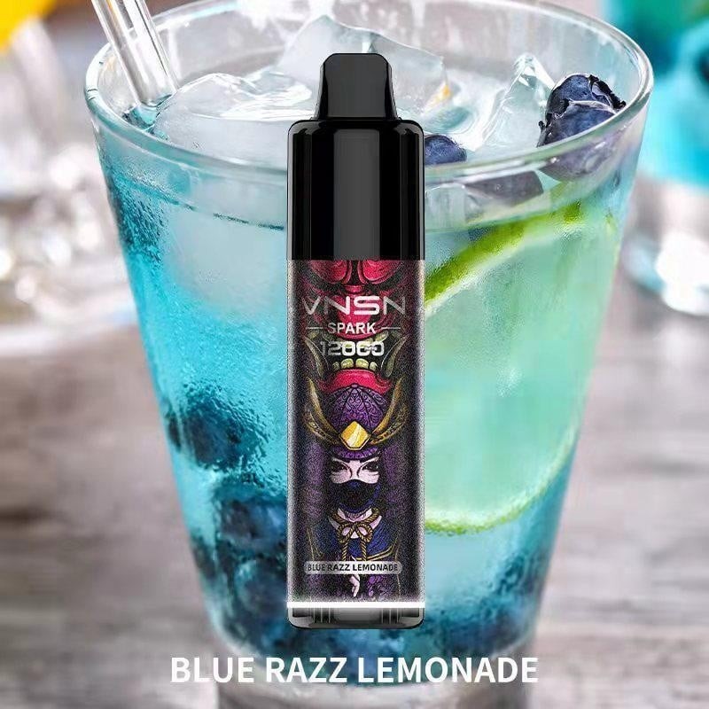 سحبة فنسن سبارك 12000 موشة توت أزرق ليمون VNSN 12K SPARK BLUE RAZZ LEMONADE