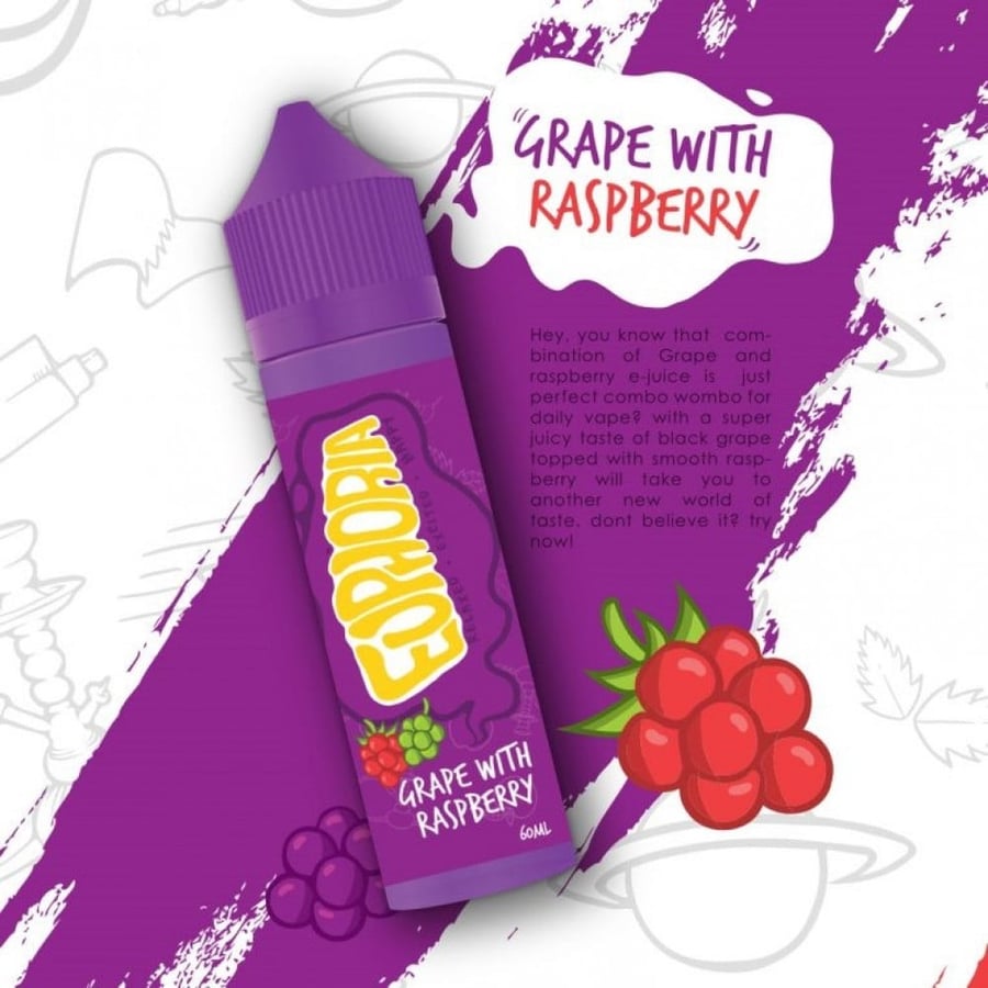 نكهة ايفوريا عنب توت  -Euphoria Grape With Raspberry - 60ML