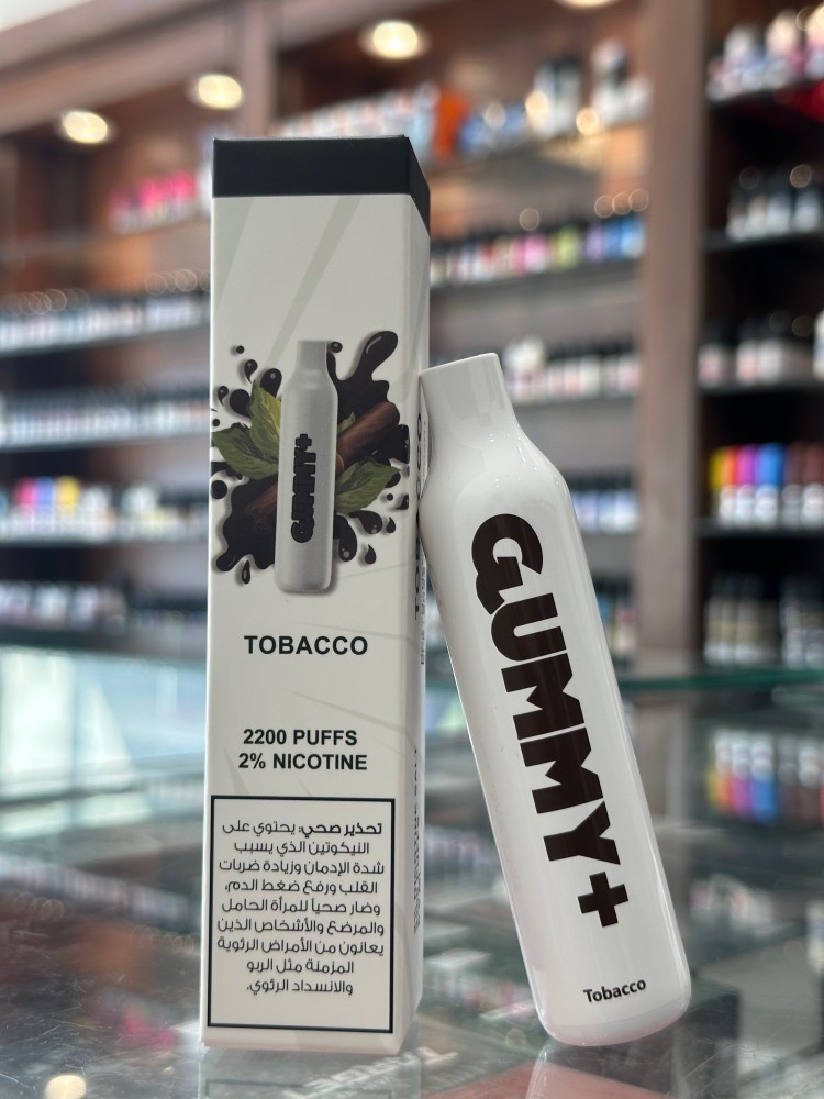 سحبة قمي بلس توباكو 2200 موشة - Gummy Plus Tobacco Disposable 2200 Puff