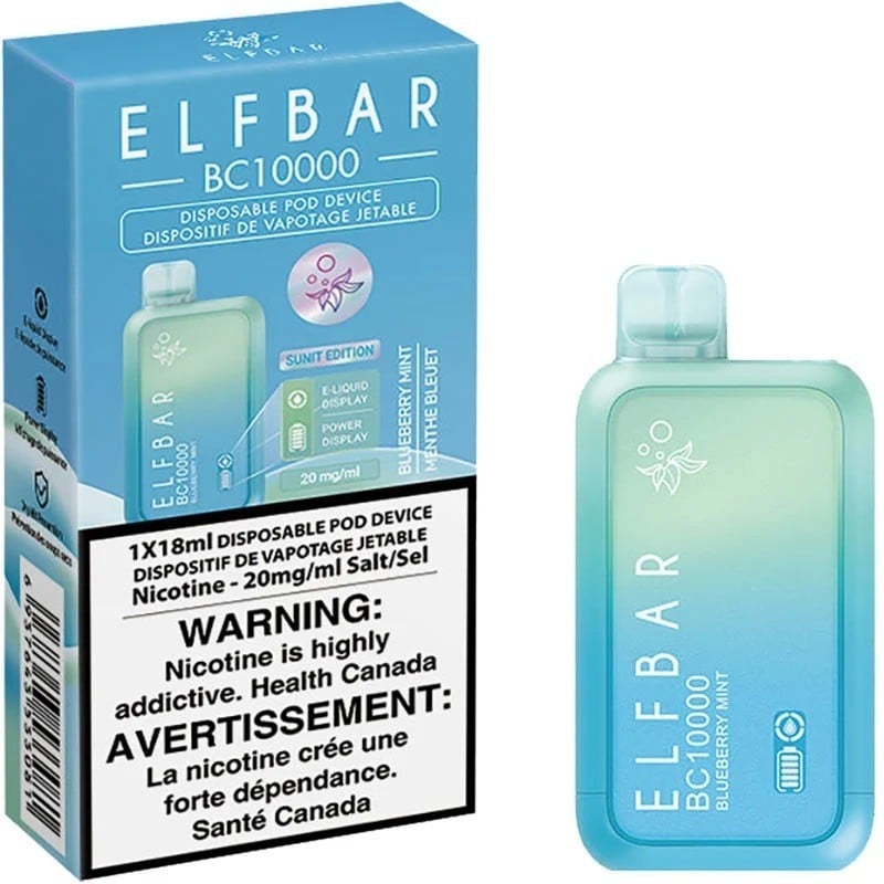 سحبة ايلف بار 10000 موشة توت نعناع ELF BAR BC10000 BLUEBERRY MINT 10K PUFFS