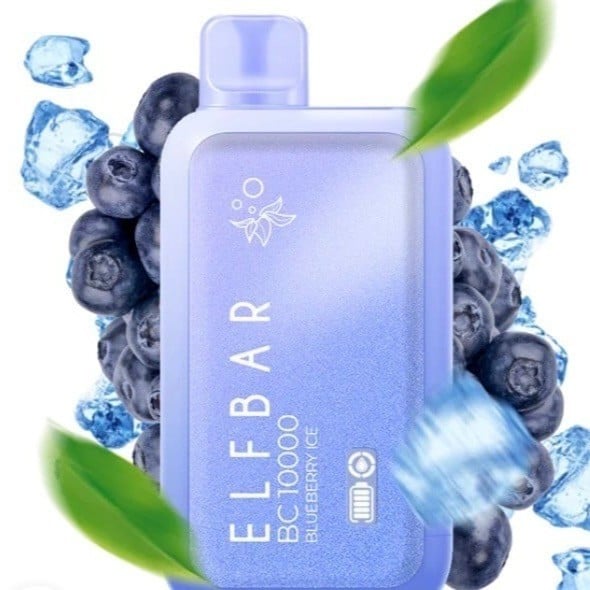 سحبة ايلف بار 10000 موشة توت ايس ELF BAR BC10000 BLUEBERRY ICE 10K PUFFS
