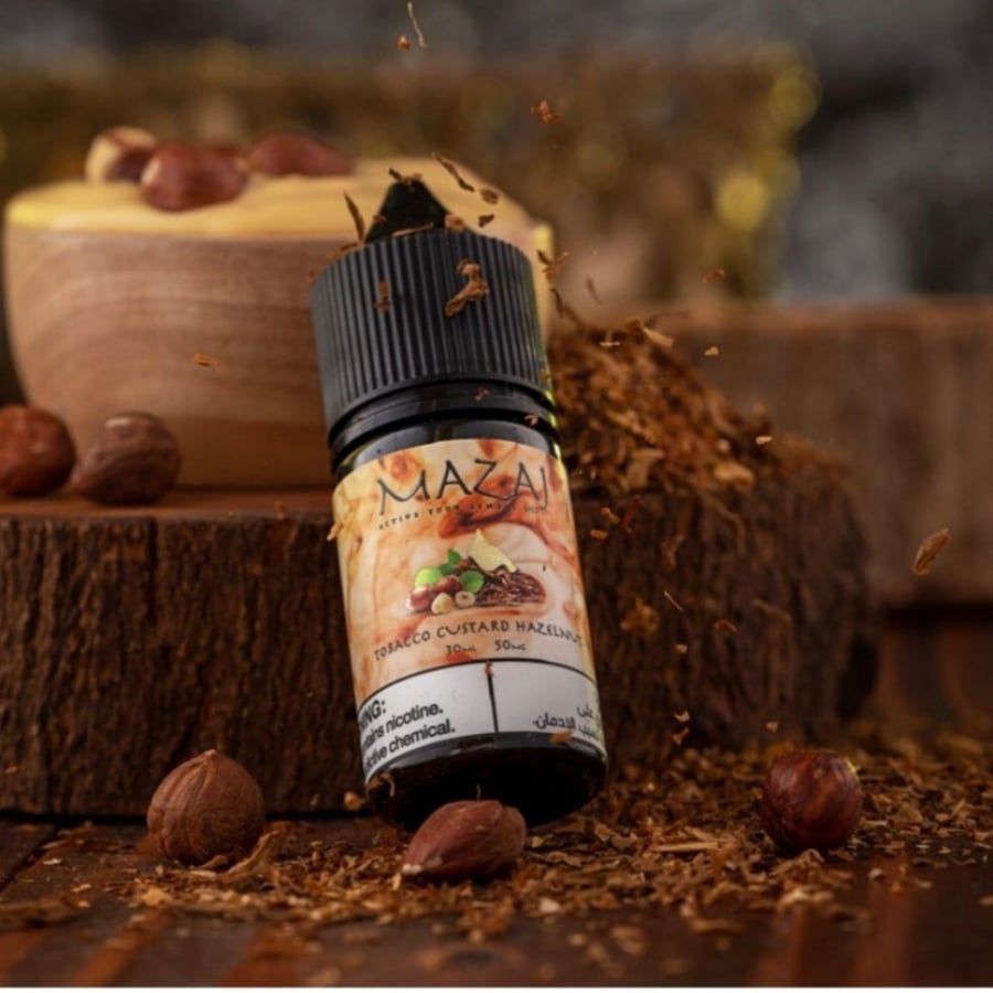 نكهة مزاج توباكو كاسترد بندق سولت نيكوتين - MAZAJ TOBACCO CUSTARD HAZELNUT Salt Nicotine