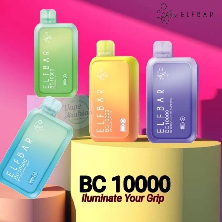 سحبة ايلف بار 10000 موشة توت ايس ELF BAR BC10000 BLUEBERRY ICE 10K PUFFS