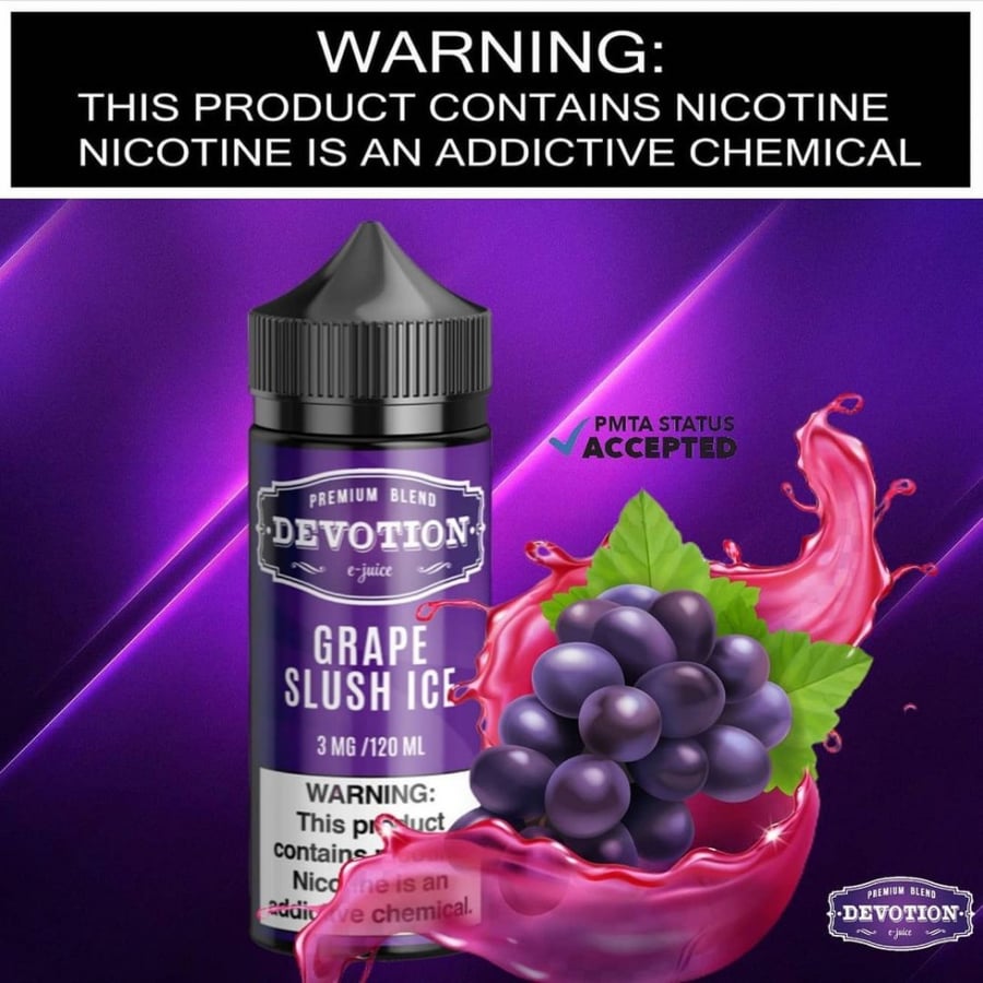 عنب سلاش ايس Grape Slush Ice by Devotion e-Juice - 120 ML