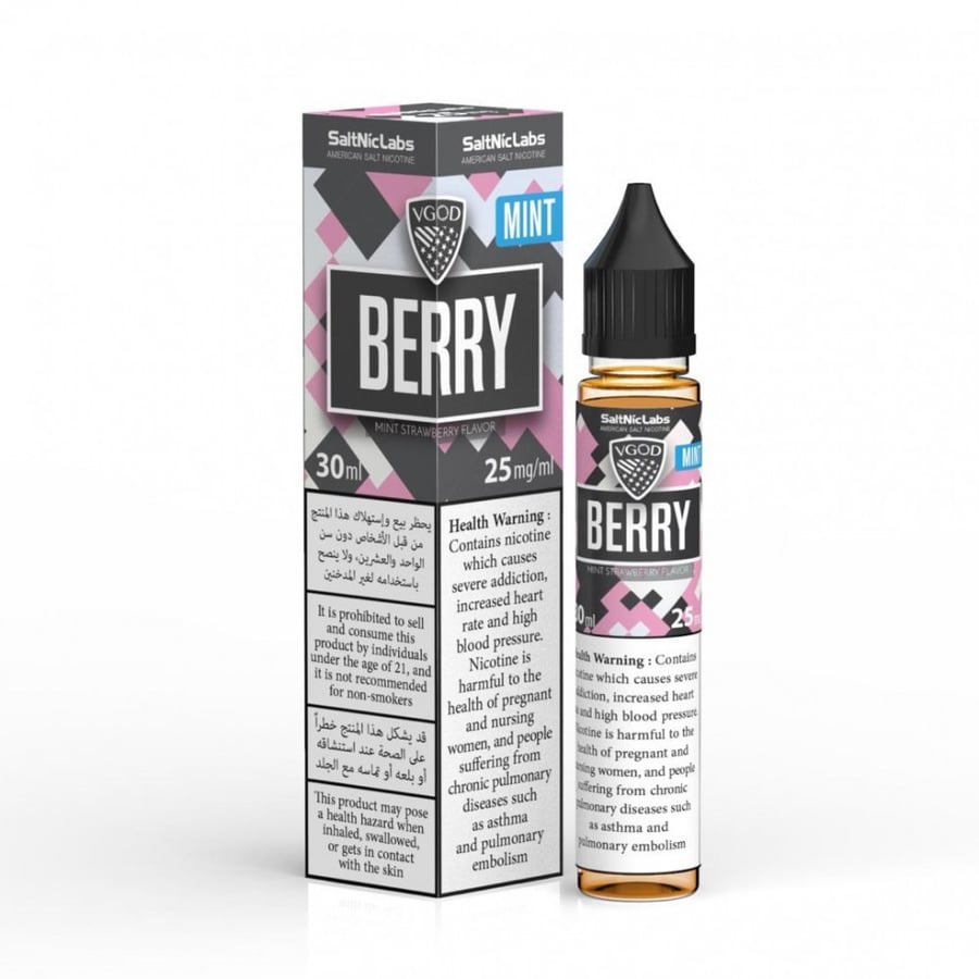 نكهة فيقود فراولة نعناع سولت نيكوتين - VGOD Berry Bomb MINT - Salt Nicotine