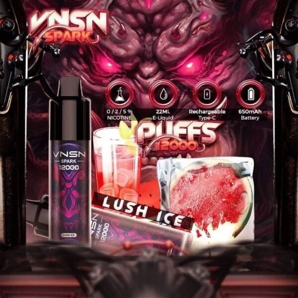 سحبة فنسن سبارك 12000 موشة لوش ايس VNSN 12K SPARK LUSH ICE
