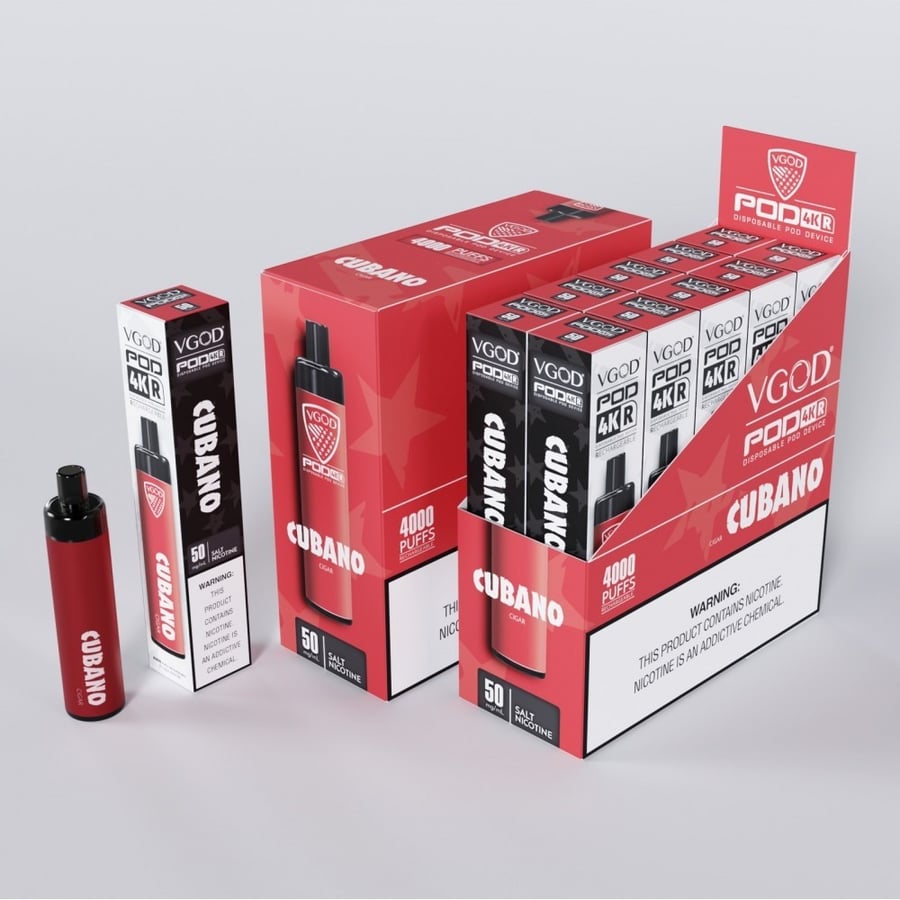 سحبة فيقود 4k كوبانو 4000 موشة VGOD POD 4K Disposable CUBANO 4000 PUFFS