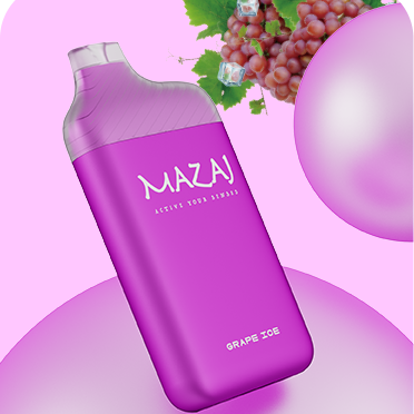 سحبة سيجارة مزاج سليم 5500 موشة عنب ايس Mazaj Slim 5500 Puffs Grape Ice