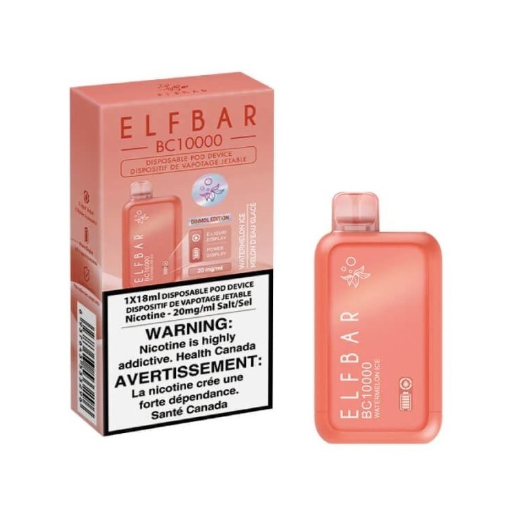 سحبة ايلف بار 10000 موشة بطيخ ايس ELF BAR BC10000 WATERMELON ICE 10K PUFFS