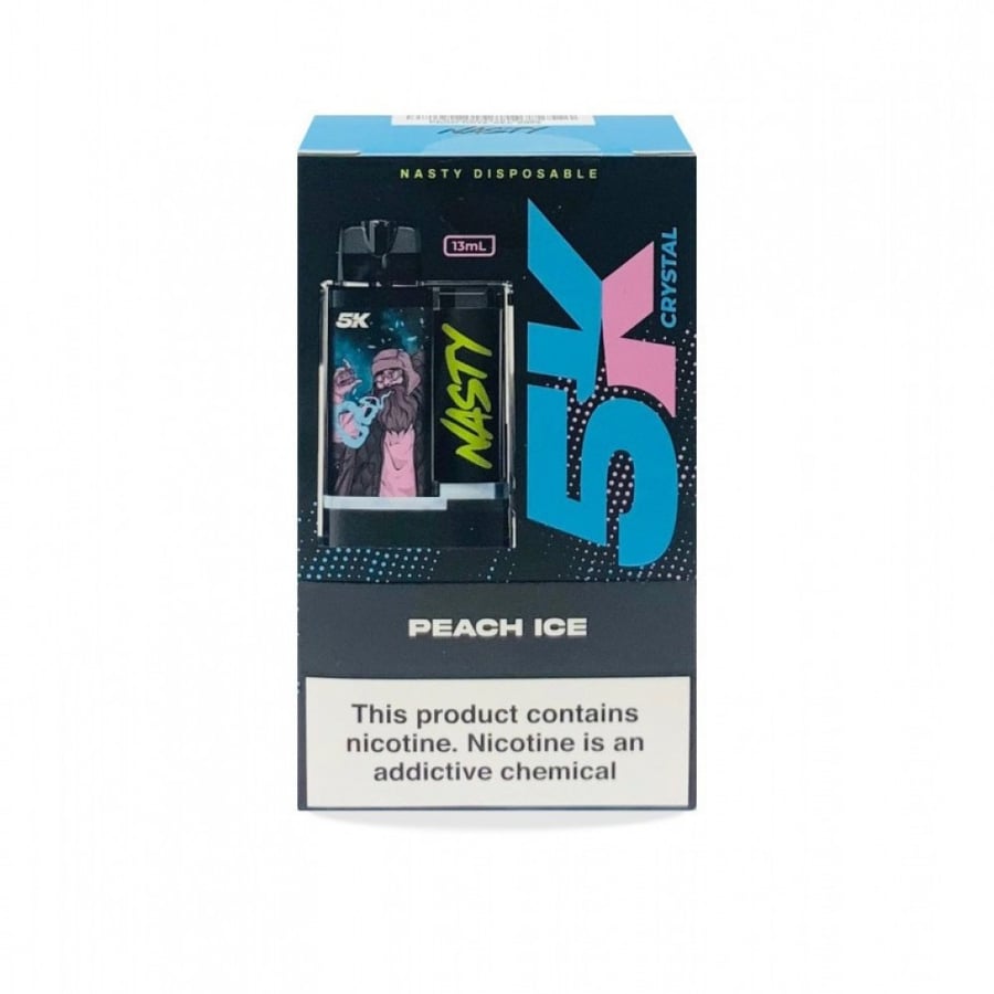 سحبة ناستي كريستال 5K خوخ ايس 5000 موشة - NASTY CRYSTAL 5K PEACH ICE 5000 PUFFS