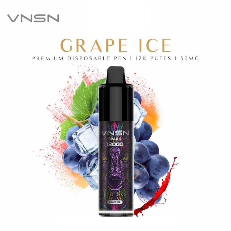 سحبة فنسن سبارك 12000 موشة عنب ايس VNSN 12K SPARK GRAPE ICE