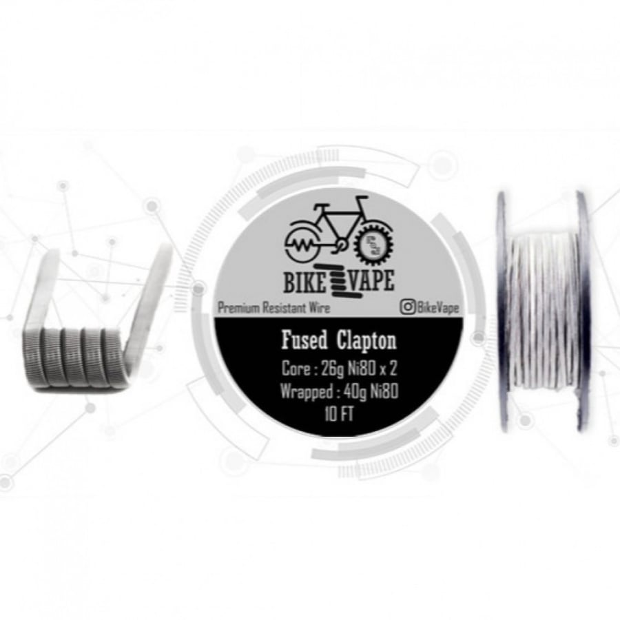 كيبل ثنائي طول 10 قدم يكفي لتصنيع 30 كويل بجودة عالية -Bike Vape Wire Box Fused Clapton Core 26g Ni80 x2