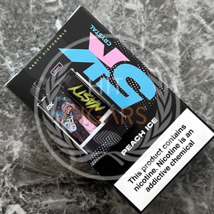 سحبة ناستي كريستال 5K خوخ ايس 5000 موشة - NASTY CRYSTAL 5K PEACH ICE 5000 PUFFS