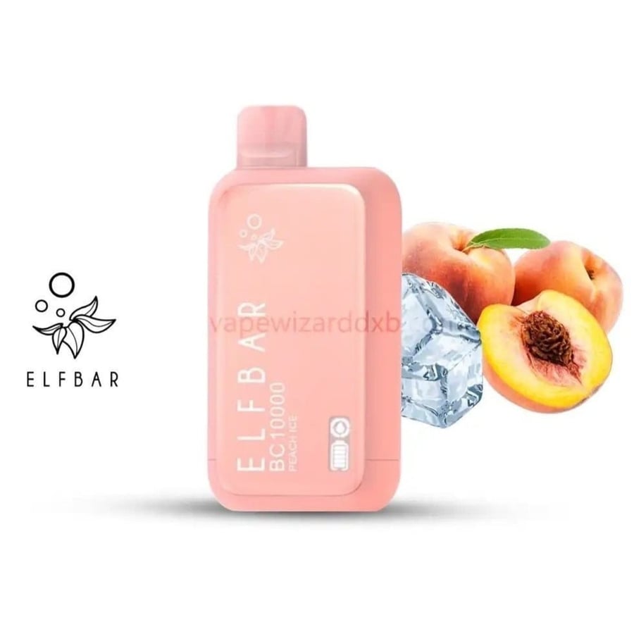 سحبة ايلف بار 10000 موشة خوخ ايس ELF BAR BC10000 PEACH ICE 10K PUFFS