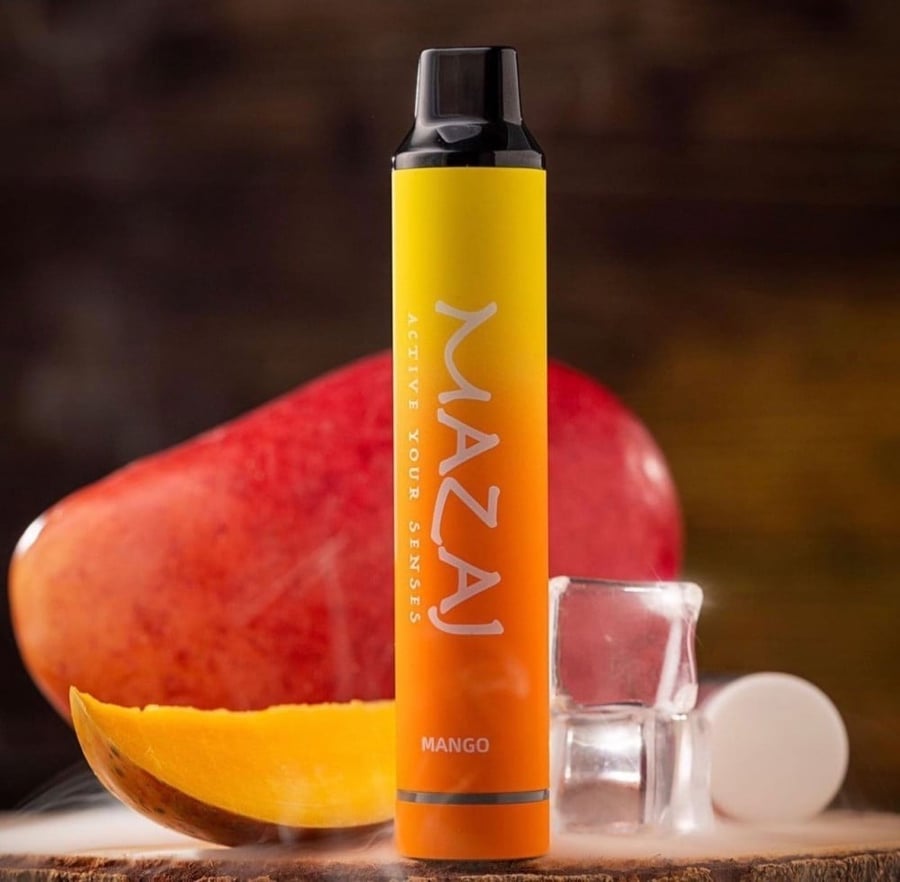 سحبة جاهزة مزاج تيتان 3000 موشة نكهة مانجو (قابله للشحن) Mazaj TITAN MANGO 3000 Puff disposable