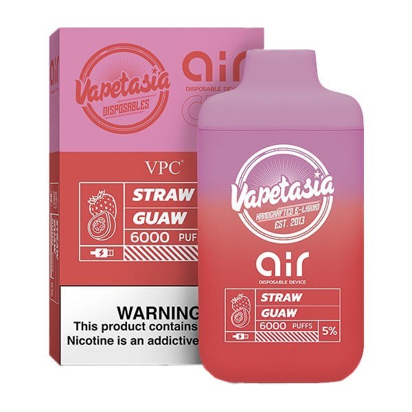 سحبة سيجارة فيبتازيا اير 6000 موشة فراولة جوافة VAPETASIA AIR Straw Guaw 6000 PUFFS