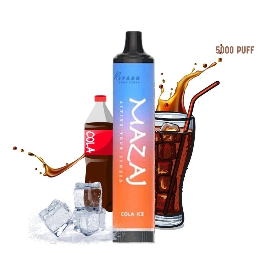 سحبة مزاج ديموند كولا ايس 5000 موشة - MAZAJ Diamond Cola Ice 5000 puffs