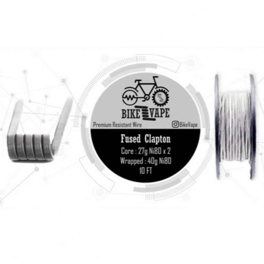 Double cable length 10 feet enough to make 30 coils with high quality - Bike Vape Wire Box Fused Clapton Core 27g Ni80 x2