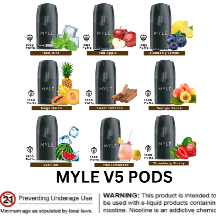 بودات مايلي ميتا بود الاصدار الخامس تفاح احمر Myle Meta Pods V5 Red Apple