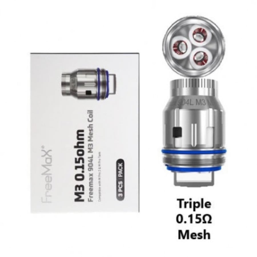 كويلات فري ماكس ام 3 ميش كويل - FreeMax M3 0.15 ohm 904L Replacement Coils