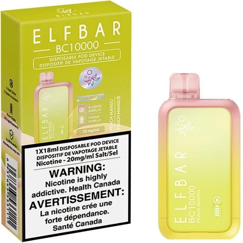 سحبة ايلف بار 10000 موشة خوخ مانجو ELF BAR BC10000 PEACH MANGO 10K PUFFS