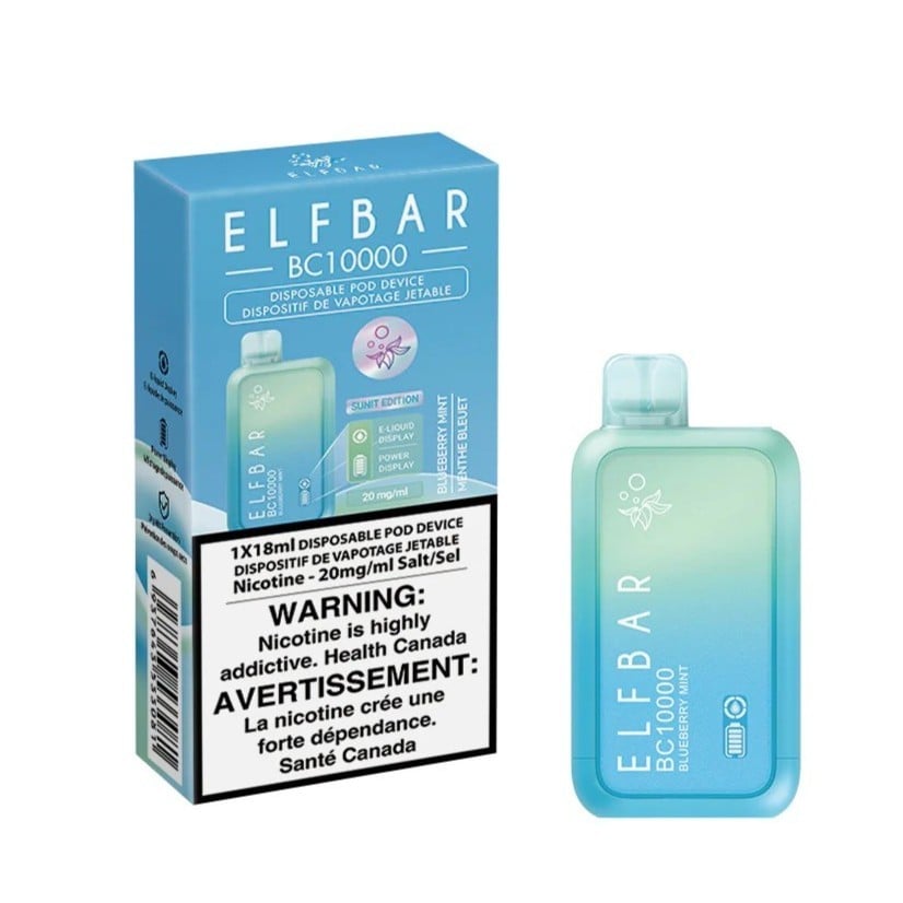سحبة ايلف بار 10000 موشة توت نعناع ELF BAR BC10000 BLUEBERRY MINT 10K PUFFS