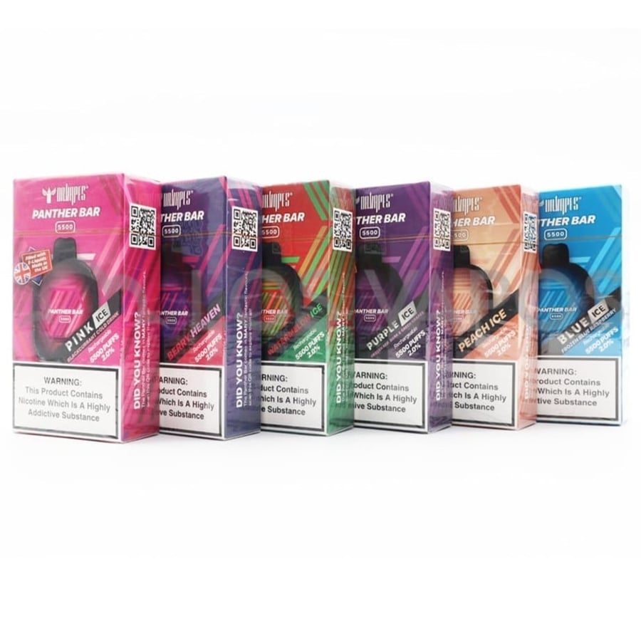 سحبة بنك بانثر بار خوخ ايس من دكتور فيب 5500 شفطة DR. VAPE PANTHER BAR PEACH ICE 5500 Puff